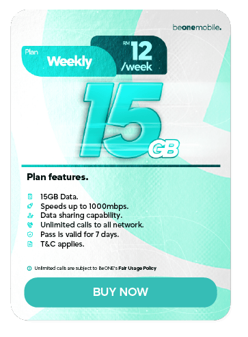 Pas Mingguan 15GB Beone Mobile