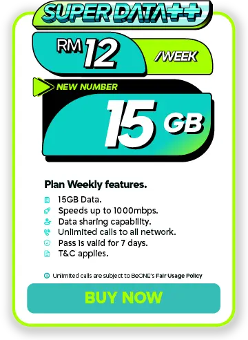 Pas Mingguan 15GB Beone Mobile